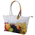 Variety Of Fruit Water Berry Food Splash Kiwi Grape Canvas Shoulder Bag