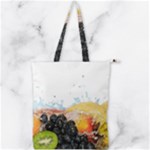 Variety Of Fruit Water Berry Food Splash Kiwi Grape Double Zip Up Tote Bag