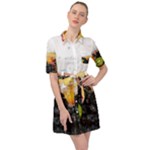 Variety Of Fruit Water Berry Food Splash Kiwi Grape Belted Shirt Dress