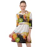 Variety Of Fruit Water Berry Food Splash Kiwi Grape Mini Skater Shirt Dress