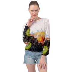 Banded Bottom Chiffon Top 
