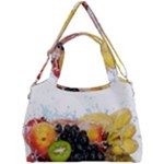 Variety Of Fruit Water Berry Food Splash Kiwi Grape Double Compartment Shoulder Bag