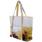 Variety Of Fruit Water Berry Food Splash Kiwi Grape Zip Up Canvas Bag