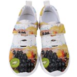 Variety Of Fruit Water Berry Food Splash Kiwi Grape Women s Velcro Strap Shoes