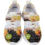 Variety Of Fruit Water Berry Food Splash Kiwi Grape Kids  Velcro Strap Shoes