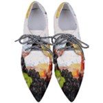 Variety Of Fruit Water Berry Food Splash Kiwi Grape Pointed Oxford Shoes