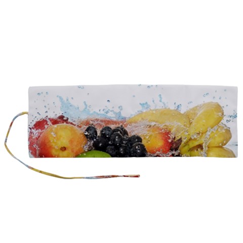 Variety Of Fruit Water Berry Food Splash Kiwi Grape Roll Up Canvas Pencil Holder (M) from ArtsNow.com