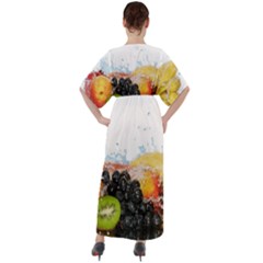 V-Neck Boho Style Maxi Dress 