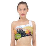 Variety Of Fruit Water Berry Food Splash Kiwi Grape Spliced Up Bikini Top 