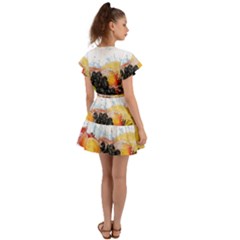 Flutter Sleeve Wrap Dress 