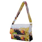 Variety Of Fruit Water Berry Food Splash Kiwi Grape Full Print Messenger Bag (M)