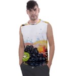 Variety Of Fruit Water Berry Food Splash Kiwi Grape Men s Regular Tank Top