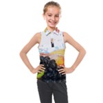 Variety Of Fruit Water Berry Food Splash Kiwi Grape Kids  Sleeveless Polo Tee