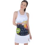 Variety Of Fruit Water Berry Food Splash Kiwi Grape Racer Back Mesh Tank Top