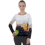 Variety Of Fruit Water Berry Food Splash Kiwi Grape Women s Long Sleeve Raglan Tee