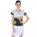 Variety Of Fruit Water Berry Food Splash Kiwi Grape Women s Sports Top