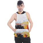 Variety Of Fruit Water Berry Food Splash Kiwi Grape Men s Sleeveless Hoodie