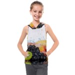 Variety Of Fruit Water Berry Food Splash Kiwi Grape Kids  Sleeveless Hoodie