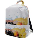 Variety Of Fruit Water Berry Food Splash Kiwi Grape Zip Up Backpack