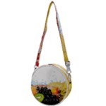 Variety Of Fruit Water Berry Food Splash Kiwi Grape Crossbody Circle Bag