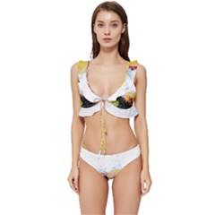 Low Cut Ruffle Edge Bikini Set 