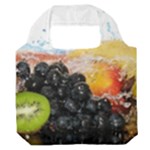 Variety Of Fruit Water Berry Food Splash Kiwi Grape Premium Foldable Grocery Recycle Bag