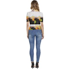 Puffed Short Sleeve Button Up Jacket 