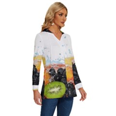 Long Sleeve Drawstring Hooded Top 
