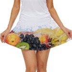 Variety Of Fruit Water Berry Food Splash Kiwi Grape Women s Skort