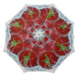 Red Strawberries Water Squirt Strawberry Fresh Splash Drops Straight Umbrellas