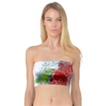 Red Strawberries Water Squirt Strawberry Fresh Splash Drops Bandeau Top