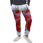 Red Strawberries Water Squirt Strawberry Fresh Splash Drops Men s Jogger Sweatpants