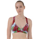 Red Strawberries Water Squirt Strawberry Fresh Splash Drops Sweetheart Sports Bra