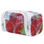 Red Strawberries Water Squirt Strawberry Fresh Splash Drops Toiletries Pouch