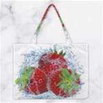 Red Strawberries Water Squirt Strawberry Fresh Splash Drops Medium Tote Bag