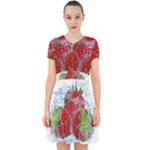 Red Strawberries Water Squirt Strawberry Fresh Splash Drops Adorable in Chiffon Dress