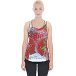 Red Strawberries Water Squirt Strawberry Fresh Splash Drops Piece Up Tank Top