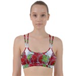 Red Strawberries Water Squirt Strawberry Fresh Splash Drops Line Them Up Sports Bra