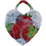 Red Strawberries Water Squirt Strawberry Fresh Splash Drops Giant Heart Shaped Tote