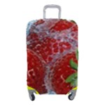 Red Strawberries Water Squirt Strawberry Fresh Splash Drops Luggage Cover (Small)