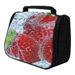 Red Strawberries Water Squirt Strawberry Fresh Splash Drops Full Print Travel Pouch (Small)