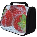 Red Strawberries Water Squirt Strawberry Fresh Splash Drops Full Print Travel Pouch (Big)