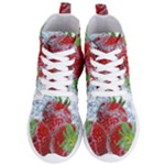 Red Strawberries Water Squirt Strawberry Fresh Splash Drops Women s Lightweight High Top Sneakers