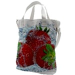 Red Strawberries Water Squirt Strawberry Fresh Splash Drops Canvas Messenger Bag