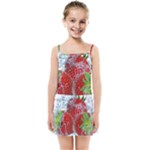 Red Strawberries Water Squirt Strawberry Fresh Splash Drops Kids  Summer Sun Dress