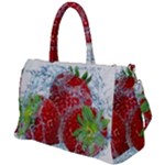 Red Strawberries Water Squirt Strawberry Fresh Splash Drops Duffel Travel Bag