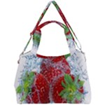 Red Strawberries Water Squirt Strawberry Fresh Splash Drops Double Compartment Shoulder Bag