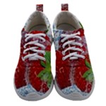 Red Strawberries Water Squirt Strawberry Fresh Splash Drops Women Athletic Shoes