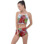 Red Strawberries Water Squirt Strawberry Fresh Splash Drops Summer Cropped Co-Ord Set