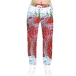 Red Strawberries Water Squirt Strawberry Fresh Splash Drops Women Velvet Drawstring Pants